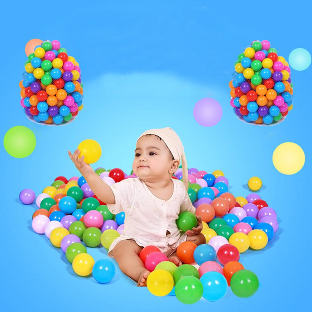 100 pieces stress ball eco-friendly colorful soft plastic water pool baby funny toys outdoor