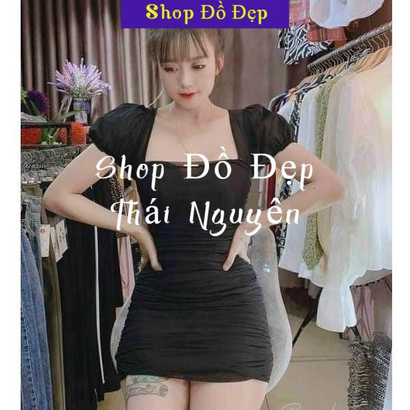 [ kèm video + ảnh thật ] Váy body cổ vuông, váy body zúm siêu sang chảnh | BigBuy360 - bigbuy360.vn