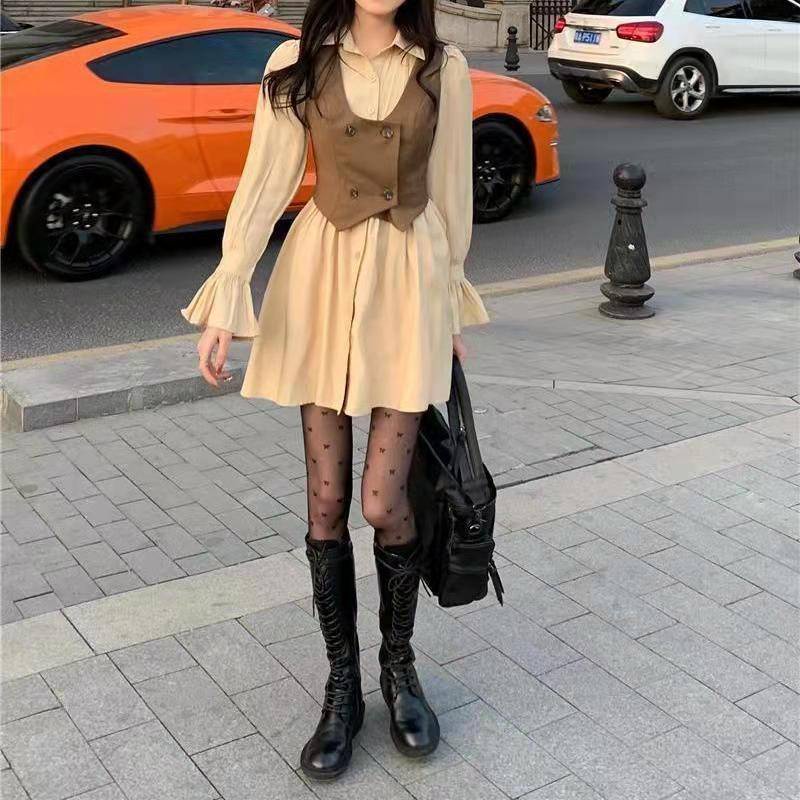 Đầm Dài Tay Thiết Kế Mới Xinh Xắn Thời Trang Theo Phong Cách Phương Tây Dành Cho Nữ