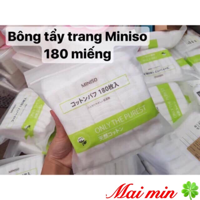 Bông Tẩy Trang Miniso 180 miếng - Chính Hãng