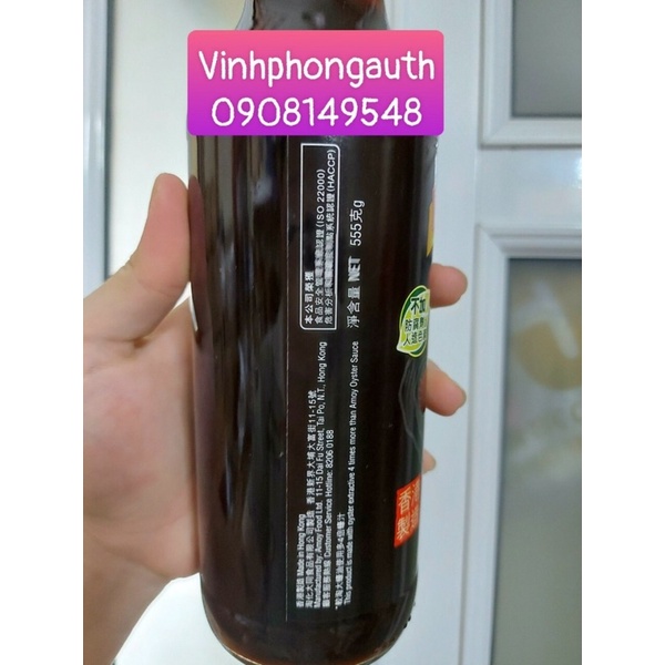 Dầu Hào Thượng Hạng Amoy + 5% Hào/ Amoy Premium Oyster Sauce 555gr
