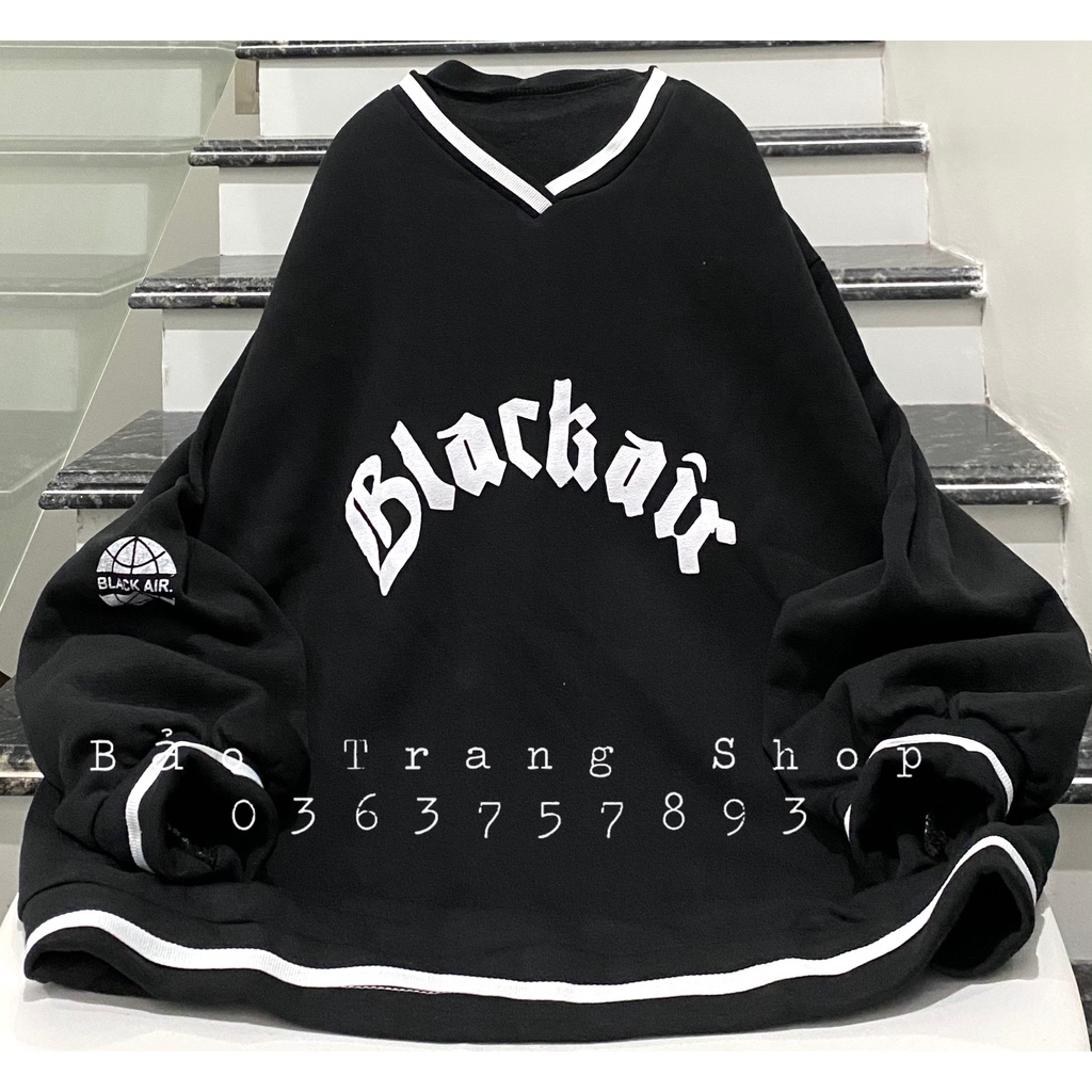 [CÓ ẢNH THẬT] Áo Nỉ Sweater Cổ Tim Black Chất Nỉ Ngoại Form Rộng Unisex Nam Nữ Ulzzang | BigBuy360 - bigbuy360.vn