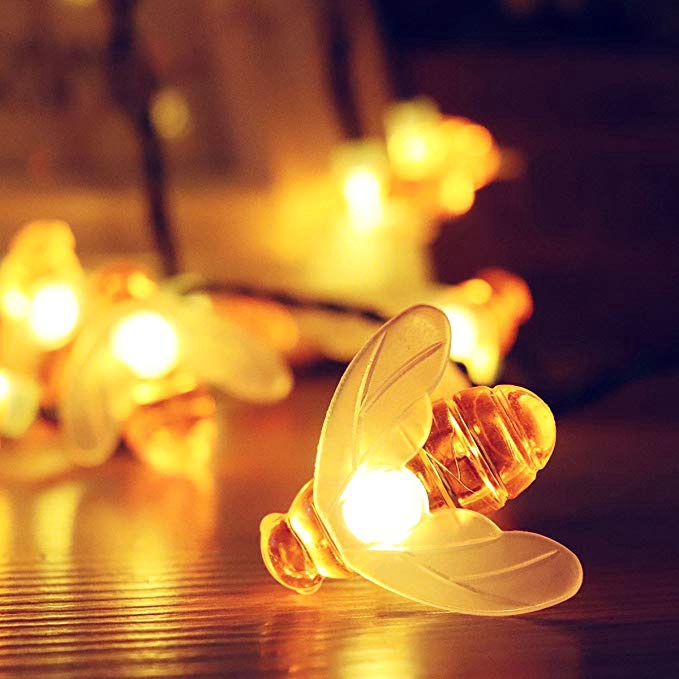 Dây Đèn led 2.2 / 3.3m Trang Trí Giáng Sinh Chống Nước Hình Chú Ong Dễ Thương
