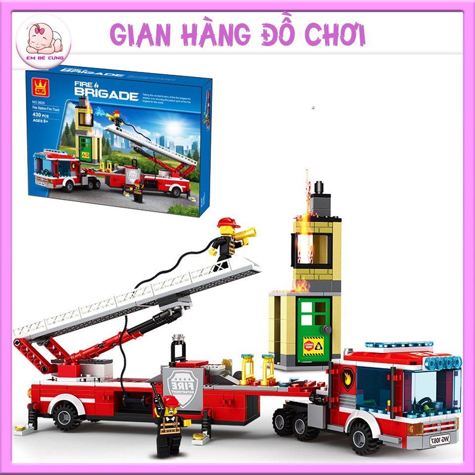 [RẺ VÔ ĐỊCH] Lego xe cứu hỏa giải cứu thế giới Fire Brigade cao cấp SPL7