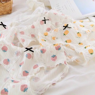 quần cotton hoa quả