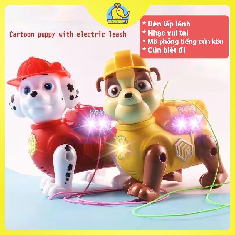 Đồ chơi chú chó cứu hộ chạy bằng pin có nhạc thú vị cho bé trai bé gái
