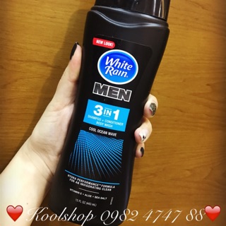 Sữa tắm và gội nam white rain 443ml