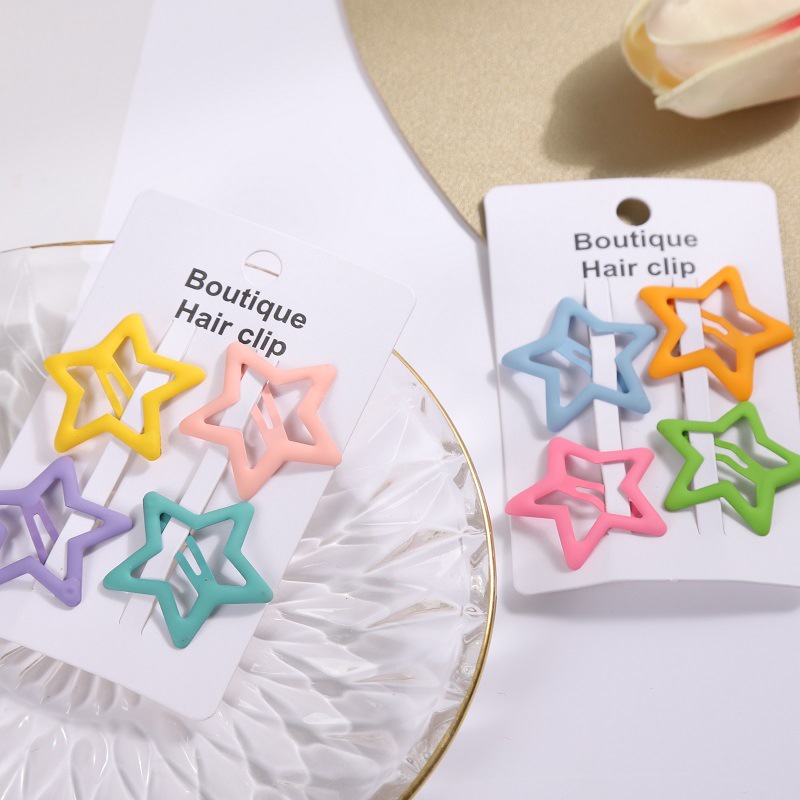 (Bán Buôn Sỉ) Set 4 Kẹp/Cột/Cặp Tóc nhỏ xinh tone màu pastel dễ thương phong cách Hàn Quốc