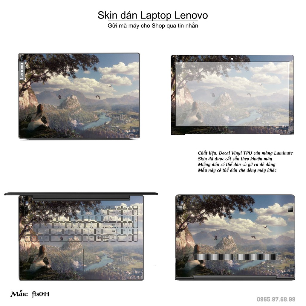 Skin dán Laptop Lenovo in hình Fantasy (inbox mã máy cho Shop)