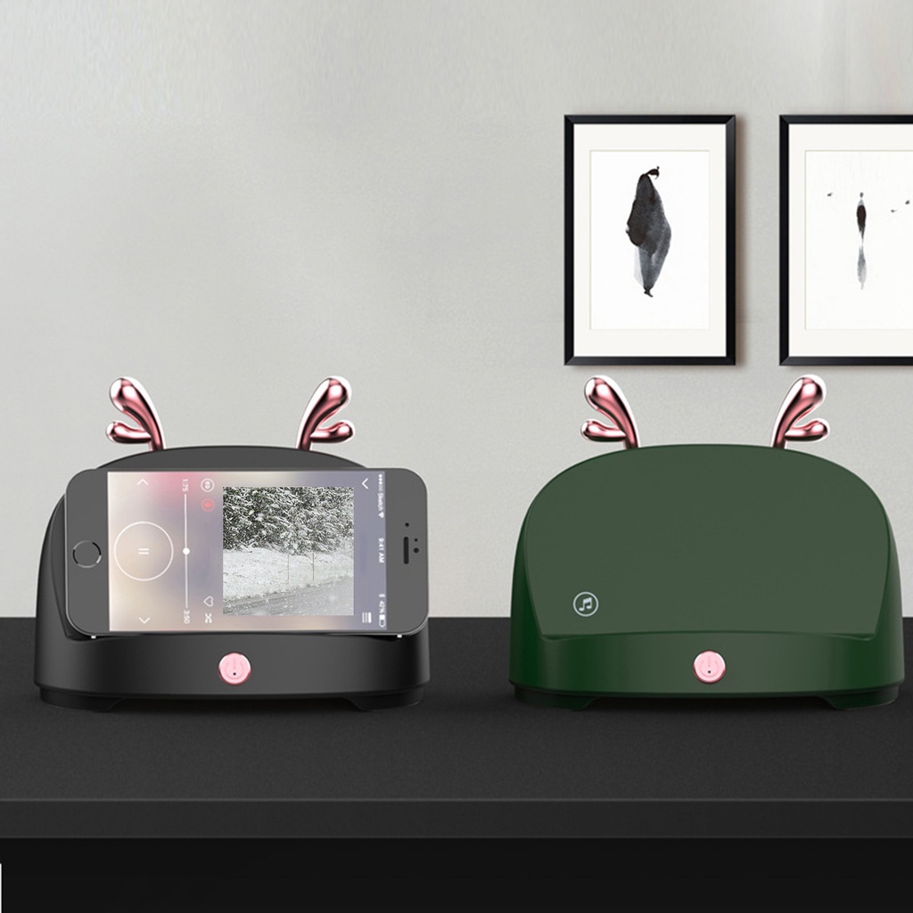 Loa cảm ứng cộng hưởng XM318 khuếch đại âm thanh kiêm giá đỡ điện thoại - Loa ma thuật magic boost  có tai hươu 3W AUX