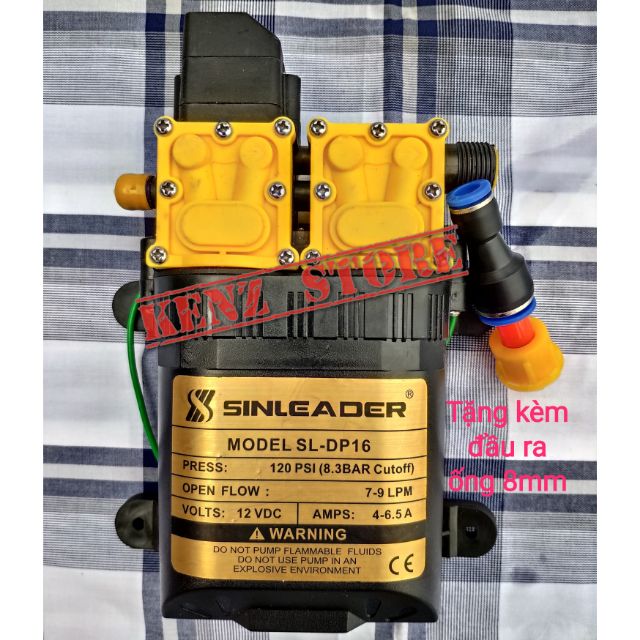 Bơm đôi Sinleader mini 12v, Bơm kép Sinleader, bơm cao áp mini 12v CỰC MẠNH