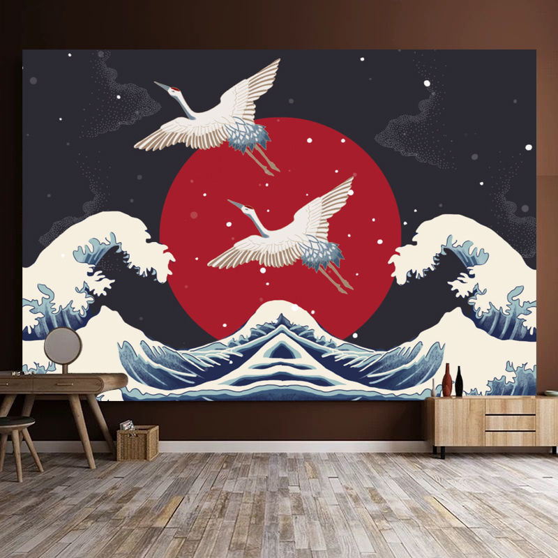 Tranh vải treo tường phong cách Ukiyo-e Nhật Bản 150*130cm