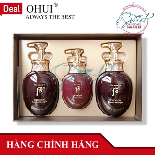 Set Dầu gội dưỡng mọc tóc và siêu mượt Đông y Whoospa giàu dưỡng chất - Whoo Spa Essence Shampoo 350ml +350ml +220ml