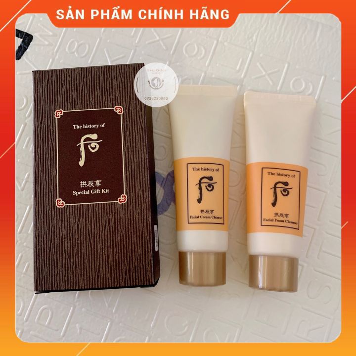 Set làm sạch Whoo 2 món - Whoo Gongjinhyang Foam 2 sản phẩm