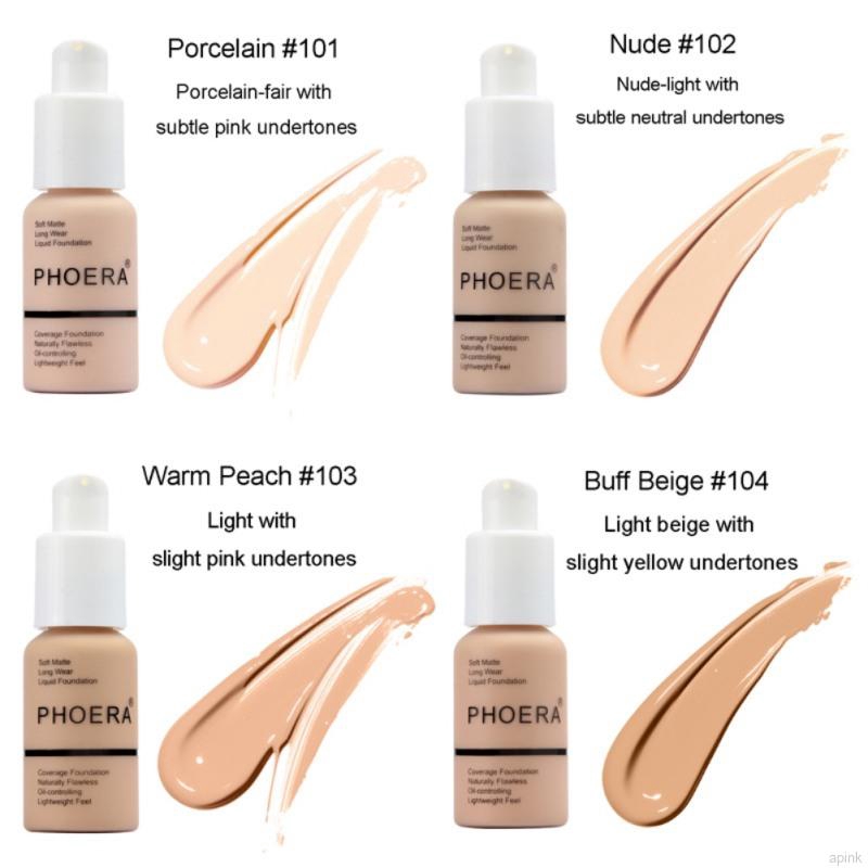 [Hàng mới về] Lọ kem nền che khuyết điểm toàn diện dạng lỏng PHOERA 30ml | BigBuy360 - bigbuy360.vn