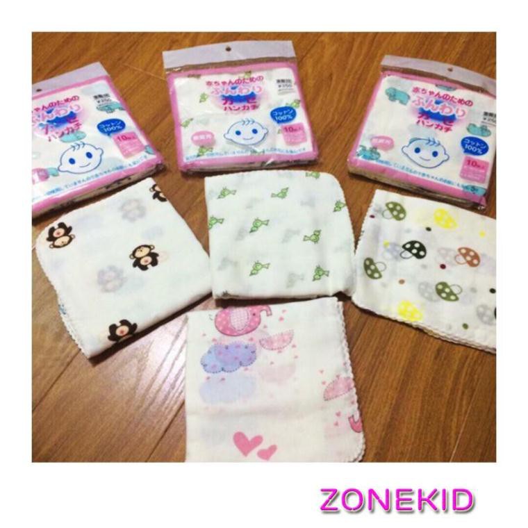10 khăn sữa hoa xuất nhật in hình cao cấp - Khăn xô với nhiều họa tiết cho bé KXO89-Bebekids