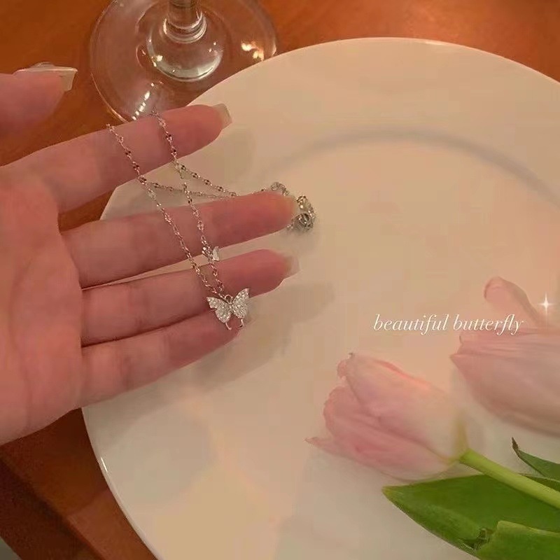 Vòng cổ Mặt Hình Bướm Sang Trọng Cho Nữ