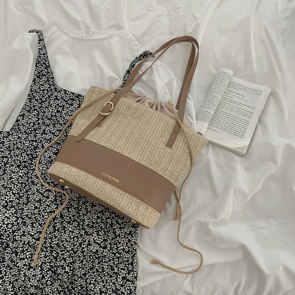 Túi Xách Nữ Kẹp Nách Dáng Công Sở Thời Trang Phối Màu Vintage Da Cao Cấp Cực Đẹp La.orie - La023