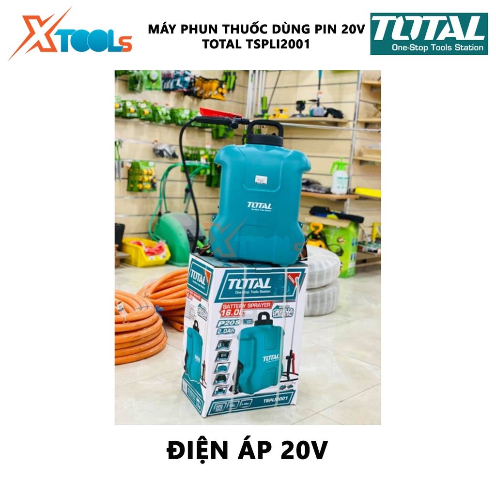 Máy phun 16L dùng pin Total TSPLI2001 Bình xịt phun thuốc 16L 3.5kg phân phối chính hãng tại [XSAFE][XTOOLs]
