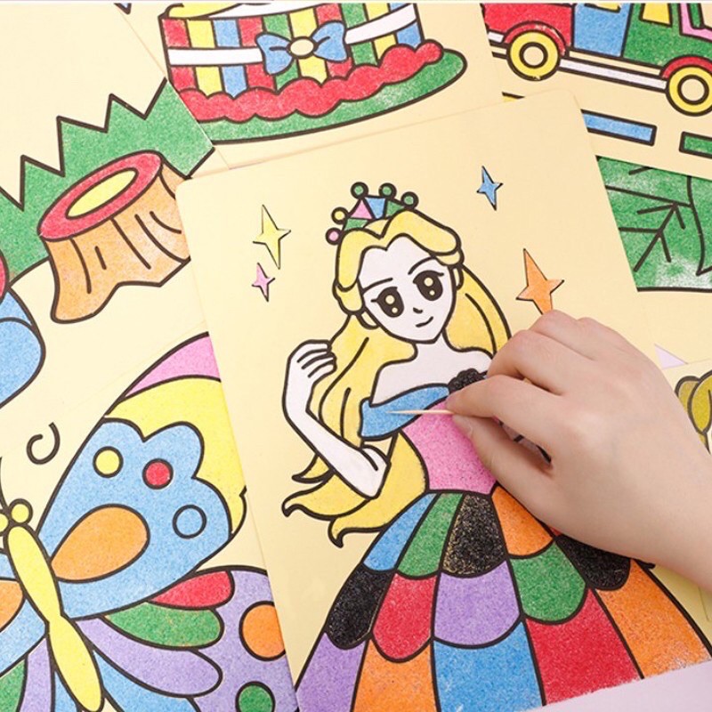 Tranh cát nhiều mẫu kèm cát