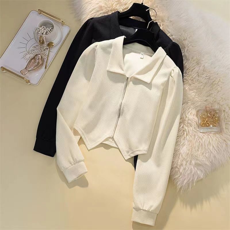 Áo Khoác Cardigan Mỏng Dáng Ngắn Có Khóa Kéo Thời Trang Xuân Thu Cho Nữ