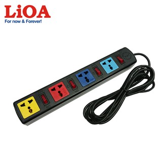 Ổ CẮM ĐA NĂNG LIOA 4DOF33N - ĐEN ( 3m-3 lõi )