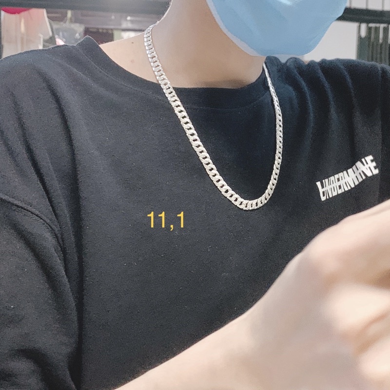 VÒNG CỔ NAM BẠC TA DÁNG MẮT XÍCH ĐƠN GIẢN