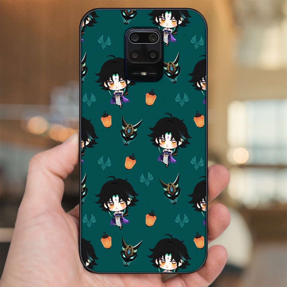 Ốp lưng Xiaomi Redmi Note 9s, Note 9 Pro viền đen in hình Xiao Genshin Impact