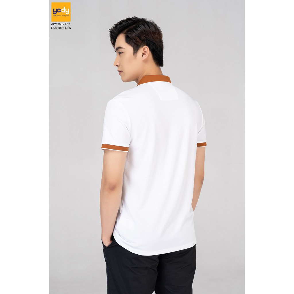 [Mã WABRYD50K giảm 10% đơn 250K] Áo Polo nam Yody Cafe Phối Nẹp Mịn Mát Mềm APM3635 | BigBuy360 - bigbuy360.vn