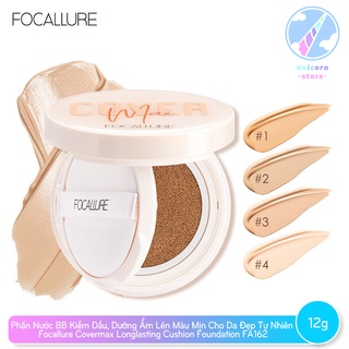 Phấn Nước BB Kiềm Dầu, Dưỡng Ẩm Lên Màu Mịn Cho Da Đẹp Tự Nhiên Focallure Covermax Longlasting Cushion Foundation FA162