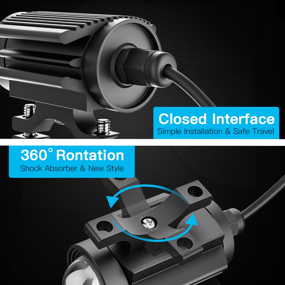 1 Cặp Đèn Pha LED 12000LM 6000K / 3000K Siêu Sáng 2 Màu Sắc Tùy Chọn Dành Cho Xe Hơi / Xe Máy