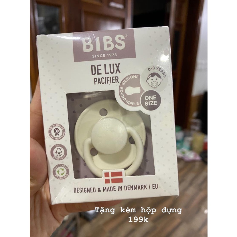 [CÓ HỘP ĐỰNG] Ti giả BIBS Silicon DELUX chính hãng an toàn cho bé