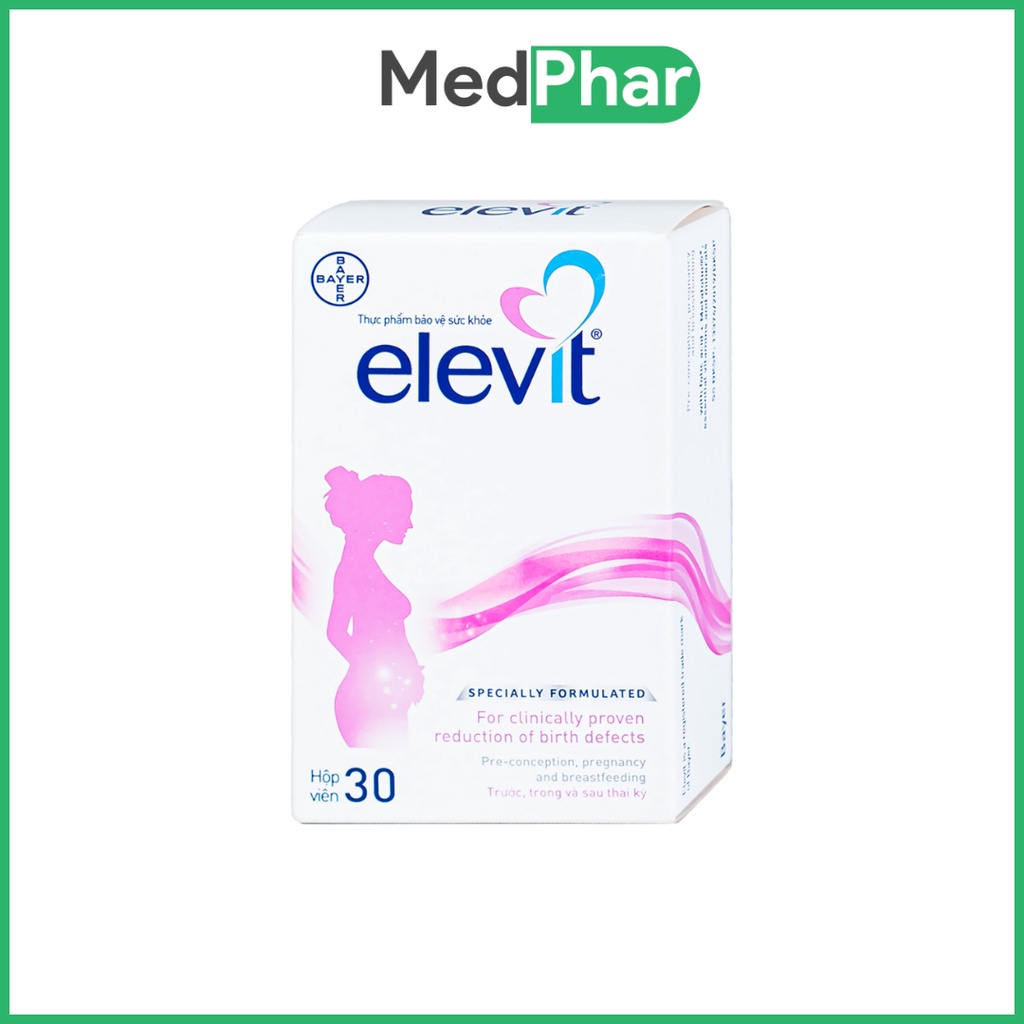 Vitamin Tổng Hợp Elevit cho bà bầu,(100v) bổ sung vitamin A, B, C, D, E, B9,canxi, kẽm cho mẹ bầu Elevit Pregnancy, Úc