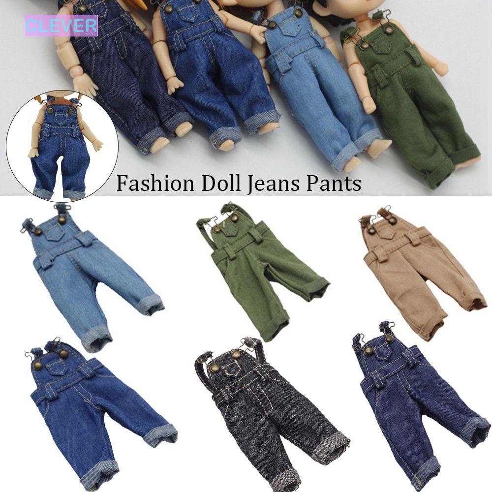 Quần Yếm Jean 6 Màu Thời Trang Cho Búp Bê 1 / 12