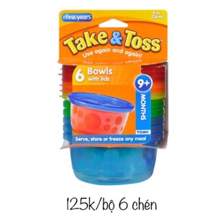 Bộ 6 chén trữ thức ăn cho bé The First Years "Take & Toss"
