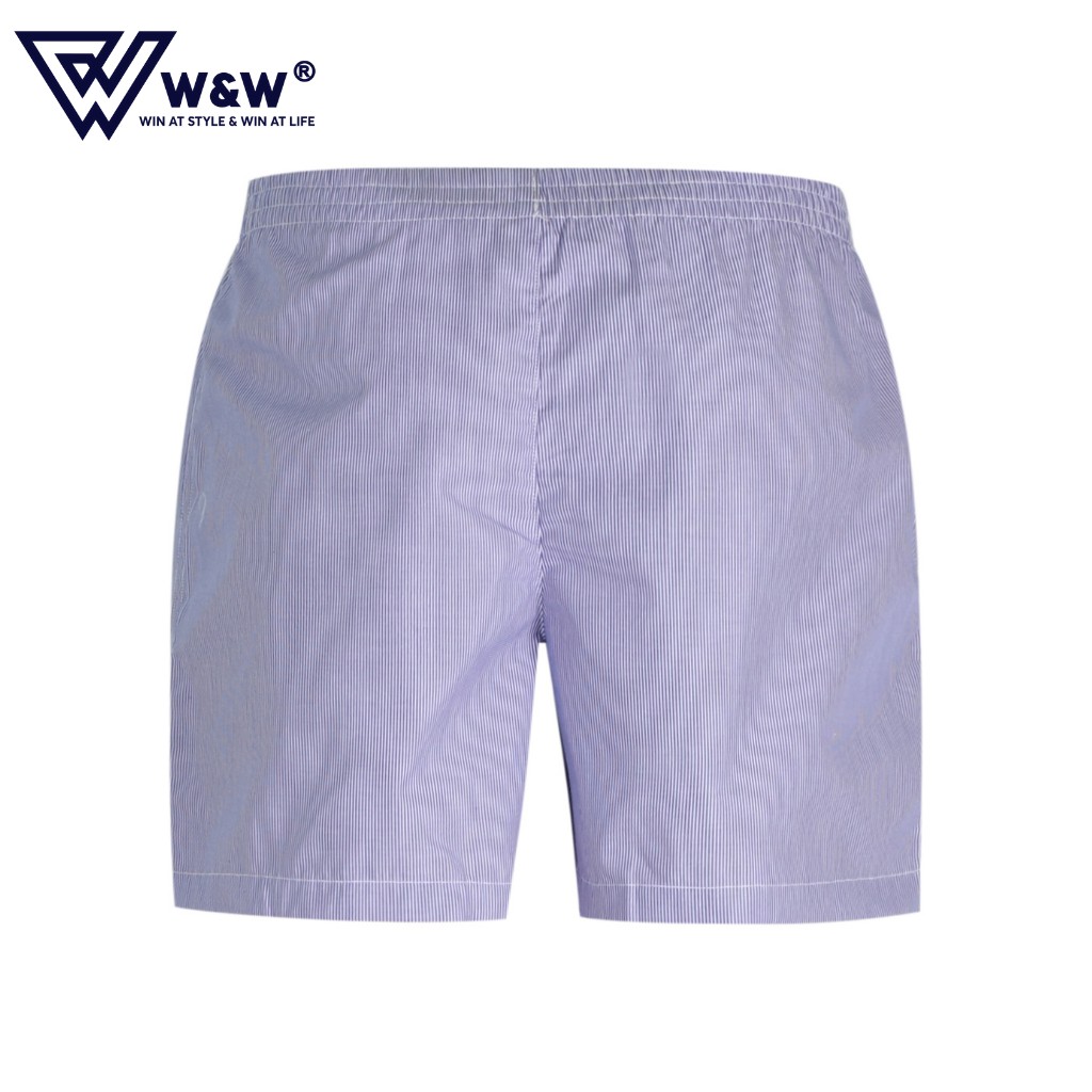Quần đùi kẻ nam W&amp;W, chất liệu Cotton mềm mại, thoáng mát, WSH17