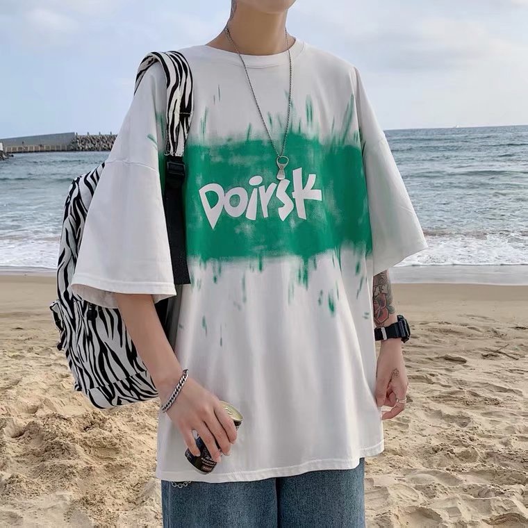 Áo Thun Tay Ngắn Dáng Rộng Phong Cách Hàn Quốc Thời Trang Cho Nam Size M-5XL