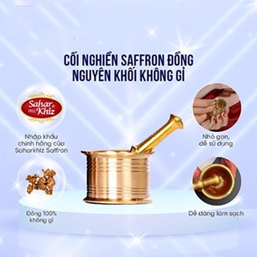 Cối nghiền nhụy hoa nghệ tây Saffron Việt Nam