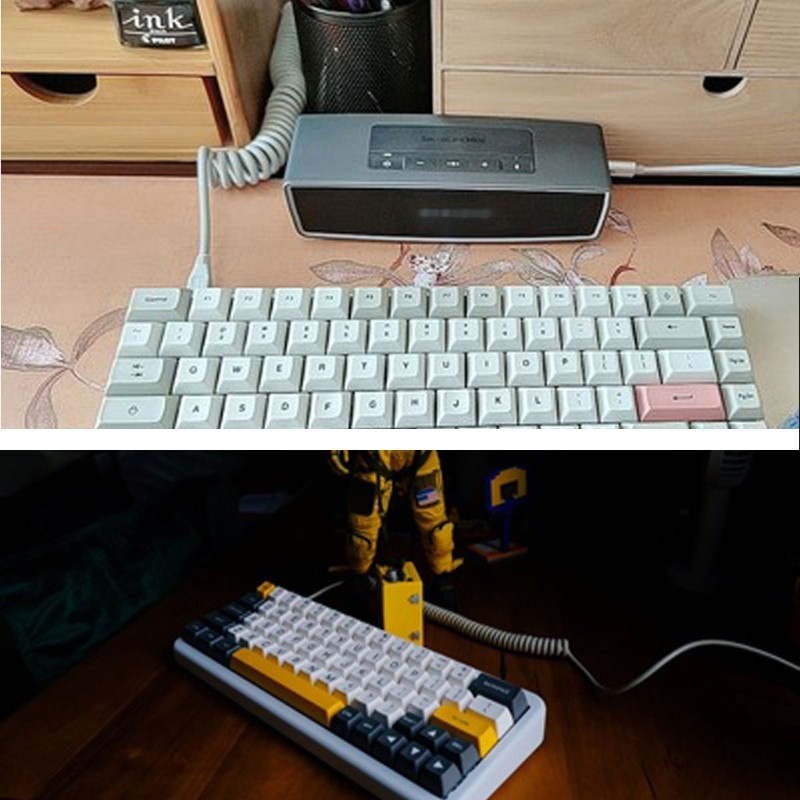 Dây cáp cuộn USB TYPE C cho bộ bàn phím cơ chơi game Poker GH60