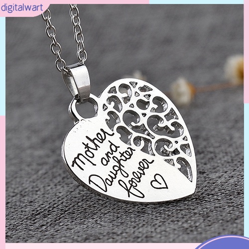 Dây chuyền mặt trái tim khắc chữ ý nghĩa tặng mẹ thời trang
