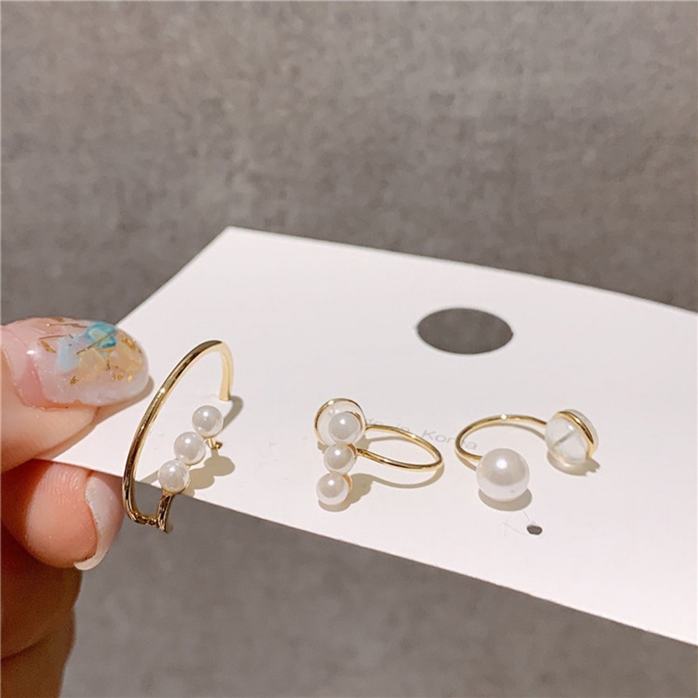 Set 3 khuyên tai phong cách Hàn Quốc trẻ trung cho nữ