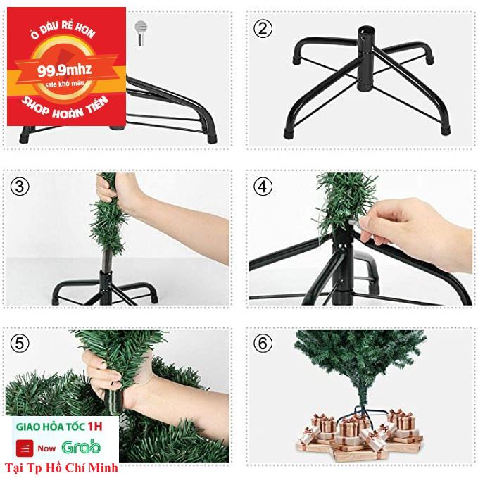 Cây Thông Noel 2m4 Trang Trí Noel Giáng Sinh Cao 2m4 Chân Sắt Quà Tặng Noel 1 Ngôi Sao Đỉnh Và 5 Dây Kim Tuyến