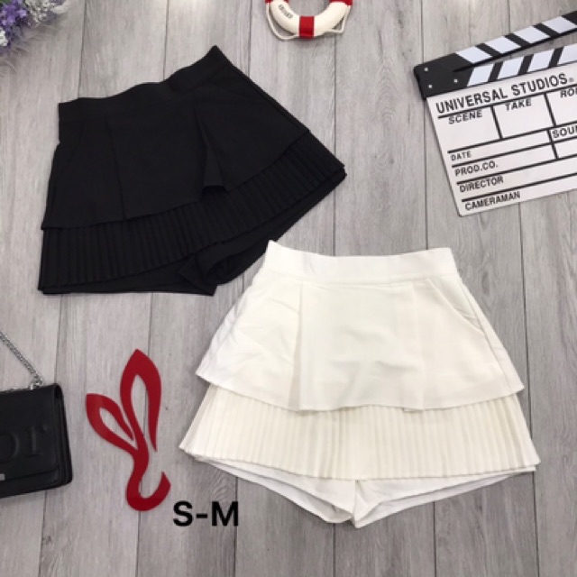 Váy quần tầng dập li