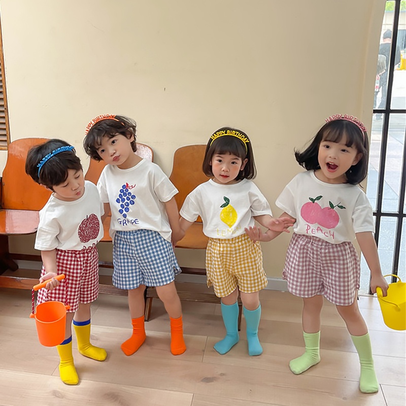 Set Áo Thun Tay Ngắn + Quần short Dễ Thương Cho Bé