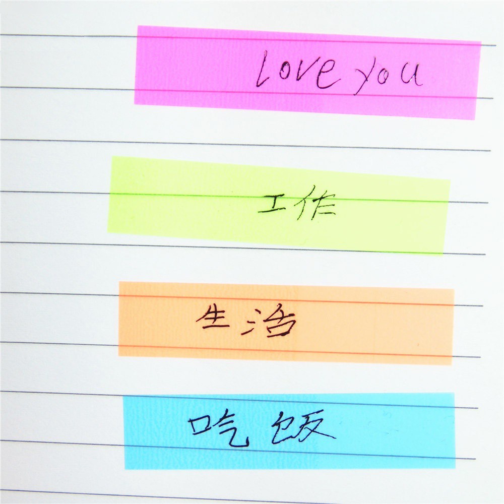 Giấy dán ghi chú màu dạ quang tiện lợi cho văn phòng trường học