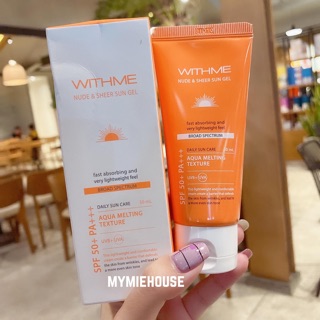 Kem chống nắng WITHME NUDE & SHEER SUN GEL SPF50+ PA+++