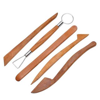 Bộ 5 Dụng Cụ Điêu Khắc Đất Set, Gỗ