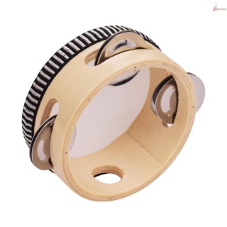 Trống Gỗ Lắc Tay 4 Inch Cho Trẻ Em Và Người Lớn