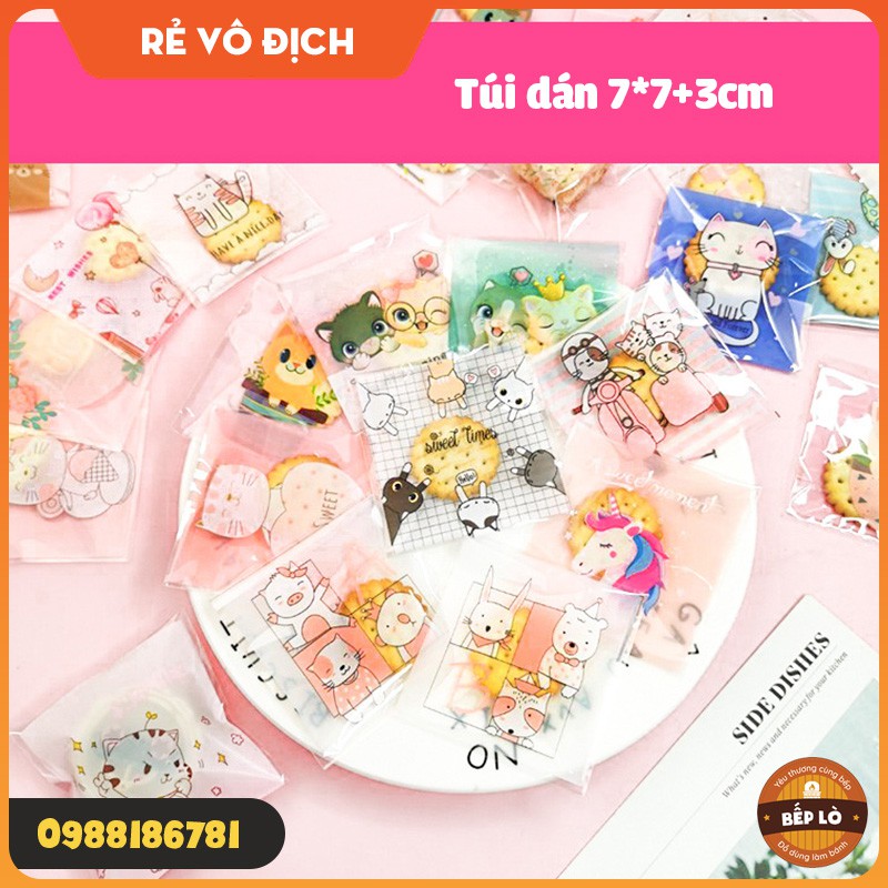 Túi Dán Đựng Bánh Quy, Kẹo Nougat, Kẹo Sữa SIÊU XINH HÀNG MỚI 2021 - Set 100 Túi Dán