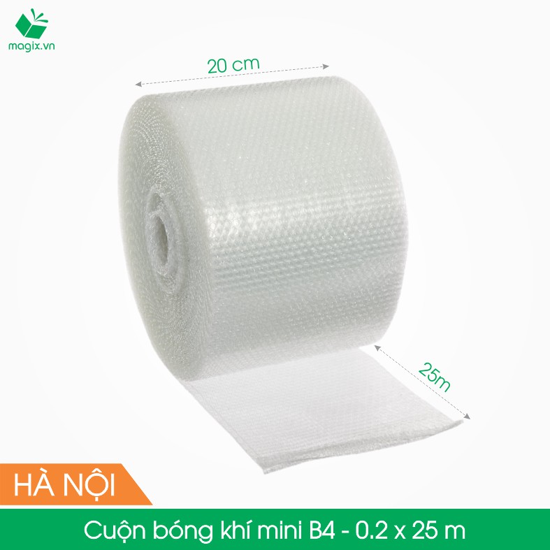 B4 - 20cm x 25m - Cuộn bóng khí xốp hơi xốp nố, đóng hàng, gói hàng